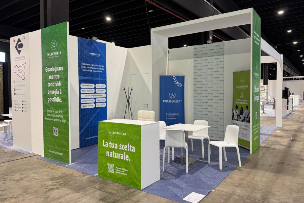 Allestimento fieristico Energy Italy stand HeySun 2025