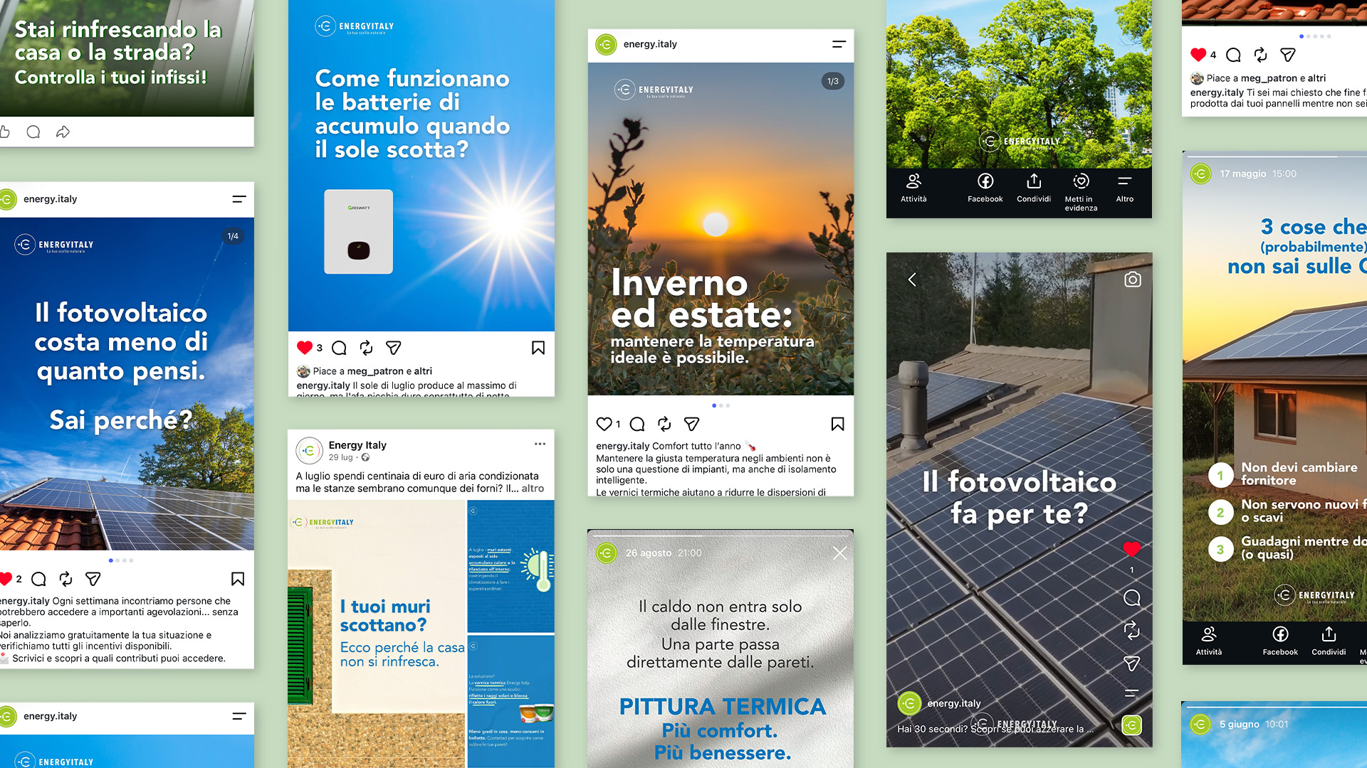 gestione social Energy Italy by Lampone Lab