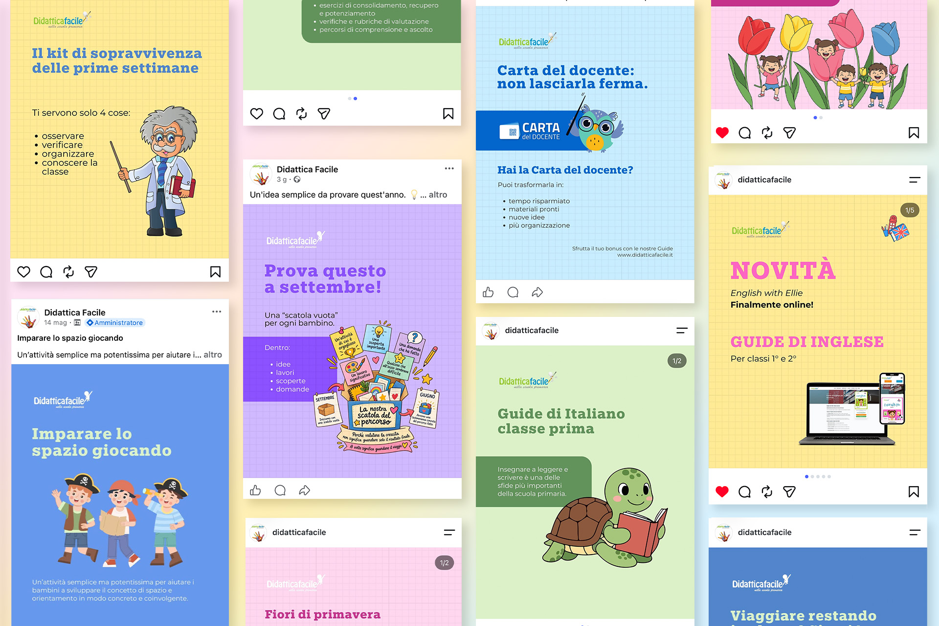 gestione social DidatticaFacile by Lampone Lab